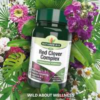 Natures Aid Red Clover Complex – with Isoflavones, Sage, Ginseng & Liquorice – Supports Women’s Health, Hormonal Balance & Menstrual Comfort – Vegan, Gluten-Free, Non-GMO Supplement - 60 Tablets