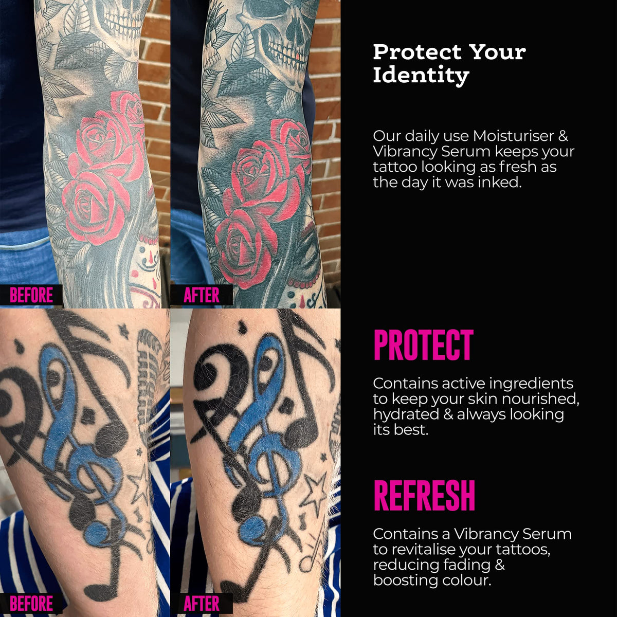 PIMPDINK PimpdINK Moisturiser & Vibrancy Serum Tattoo Aftercare for Protecting and Restoring your Inks colours (300ml Pump Bottle)