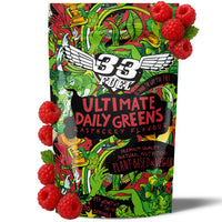 33Fuel Daily Greens Powder - UPF-Free Premium Superfood & Fibre Blend for Gut Health with only Natural Ingredients, Daily Greens Super Blend, Vegan, Handmade in The UK – Raspberry