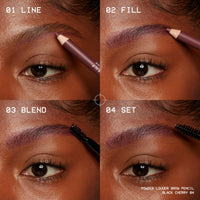 NYX PROFESSIONAL MAKEUP NYX Professional Makeup Powder Louder Brow Pencil, Buildable Shades, Up to 12 Hours of Wear, Transfer and Fade Resistant, With Thickening Micro-Fibres, Vegan Formula, Shade: Deep Brown