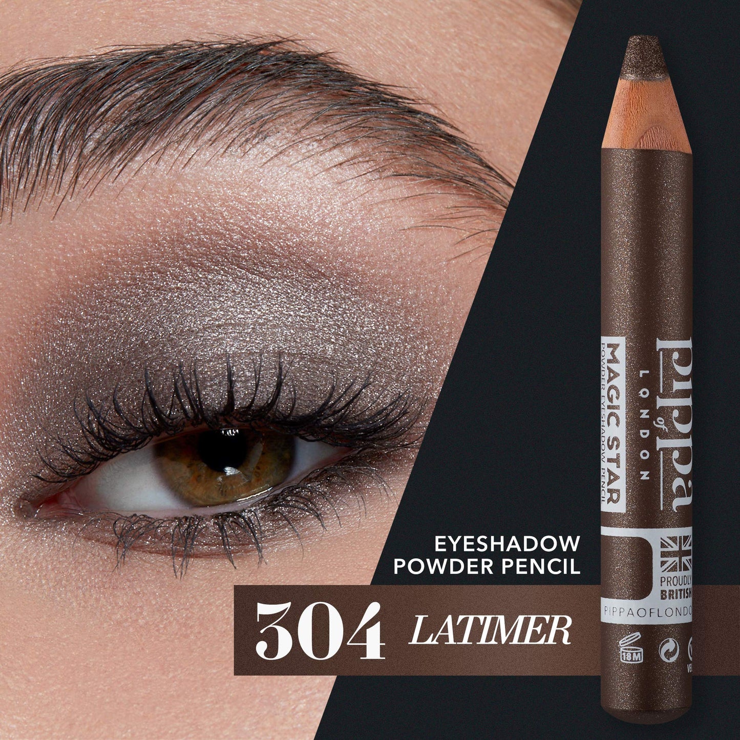 Pippa Of London Pippa of London Magic Star Eyeshadow Powder Pencil, Long Lasting, Blendable Eye Make Up Stick