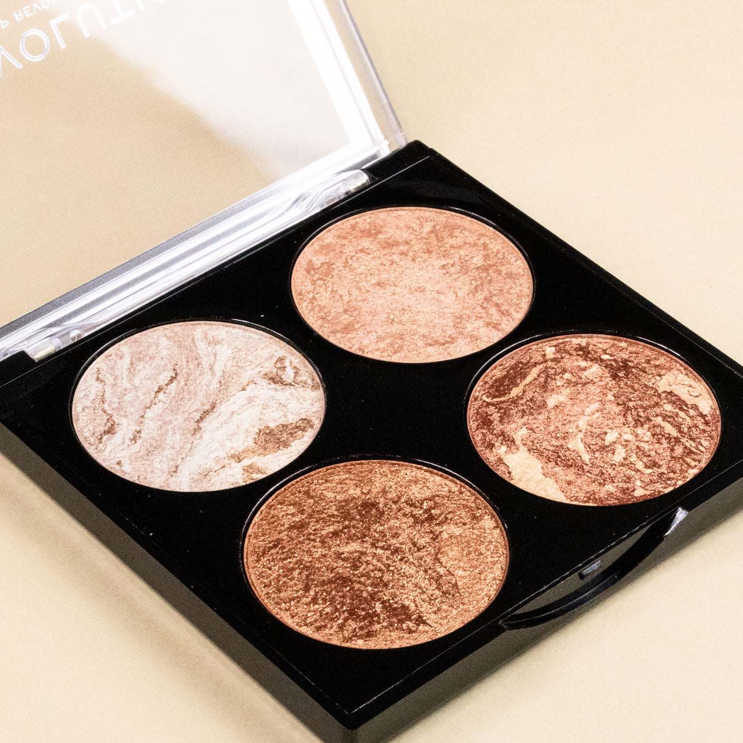 Makeup Revolution Cheek Kit, Face Bronzer & Highlighter Palette, Highly Pigmented Shimmer Formula, 4 Shades, Don't Hold Back, 8.8g