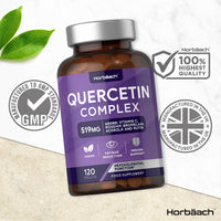Horbäach Quercetin Supplement 760mg Complex | 120 Vegan Tablets | Providing 519mg of Quercetin with Bromelain, Vitamin C, Rosehip, Acerola and Rutin | by Horbaach