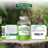 Evening Primrose Oil 500mg | High Strength Softgel Capsules | Source of Omega 6 and GLA | Cold-Pressed | 60 Count | Nature's Truth