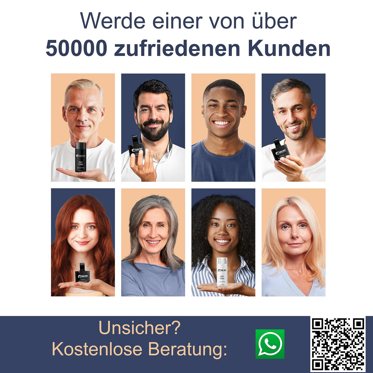 Take Hair ENDLICH WIEDER VOLLES HAAR Take Hair Scatter Hair Refill Bag 100 g I Holds in Rain and Wind I For Men and Women I Pouring Hair for Hair Thickening I Hair Fibers Hair Powder Hair Loss (Scattered Hair Medium Blonde)