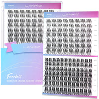 LANKIZ Classic Cluster Lashes, D Curl 140PCS Wide Band Individual Eyelashes 10-16mm Wispy Reusable DIY Lash Clusters for Daily Wear and Events Lankiz