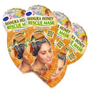 7th Heaven Manuka Honey Hair and Root Rescue Mask (Pack of 4) with Coconut Oil and Abyssian Oil to Strengthen Damaged Roots