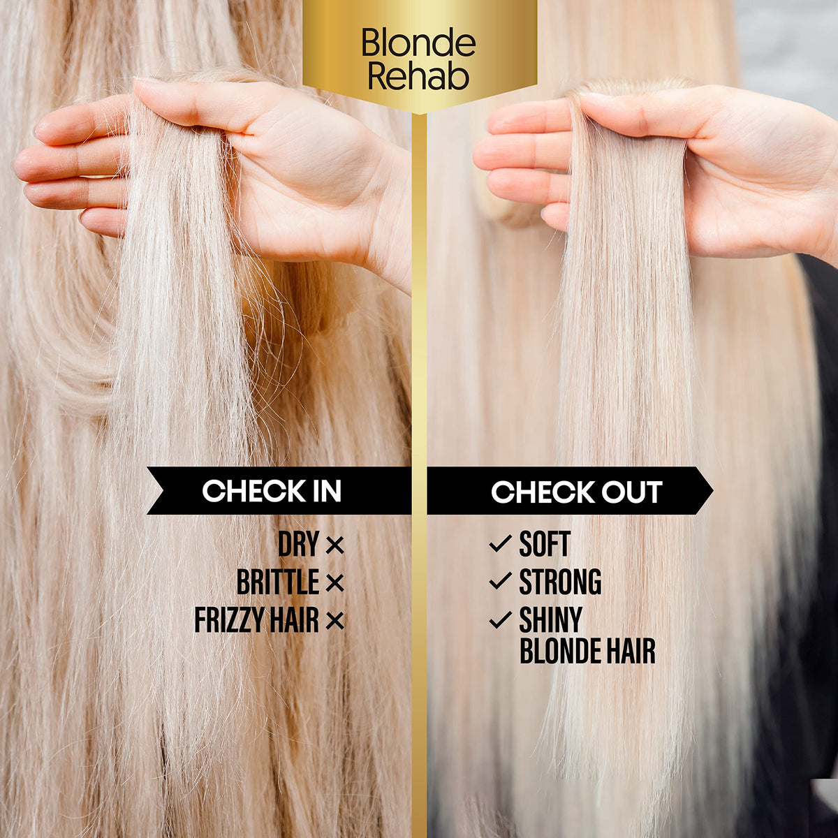 PROVOKE Blonde Rehab N0'4 Smooth and DeFrizz Bond Repair Hair Serum 100 ml, Smoothes Frizz and Restores Volume in 1 Wash with Pro Bonding Complex, Keratin and Hyaluronic Acid, for Blonde Damaged Hair