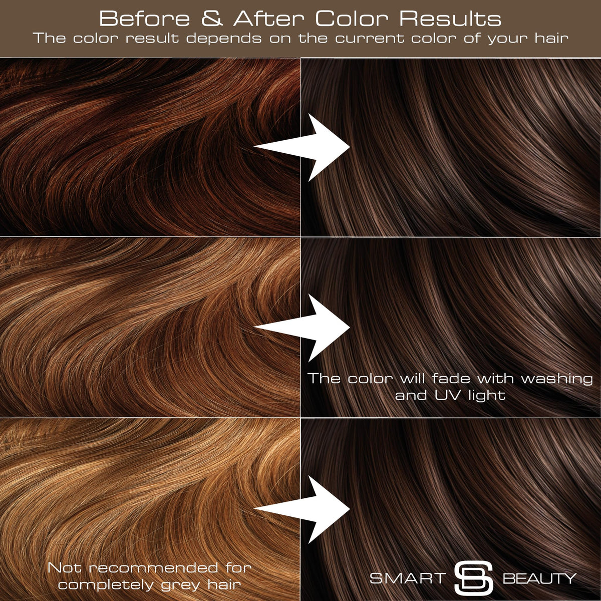 Espresso Dark Brown Hair Dye Permanent with Plex Hair Care, 100% Grey Hair Coverage Hair dye kit, Warm Brown Permanent Hair Colour for women and men, Cruelty-Free, Vegan Hair Dye by Smart Beauty
