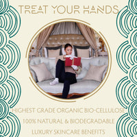 SKIMONO Skimono Hydrating Hand Mask Gloves for Dry Hands Repair (4 Pairs) - Moisturising Hand Treatment Gloves with Shea Butter, Collagen, Aloe Vera & Hyaluronic Acid - Spa Gloves for Soft, Smooth Skin
