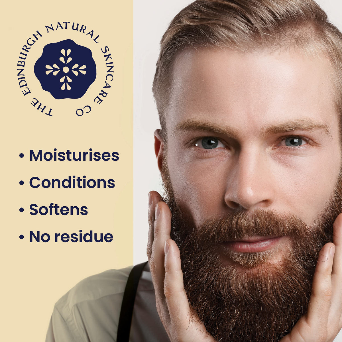 The Edinburgh Natural Skincare Company Ltd. Jekyll & Hyde Natural Beard Balm | Condition & Moisturise & Soften Your Beard | Strengthen Hair & Promote Growth | Natural & Organic
