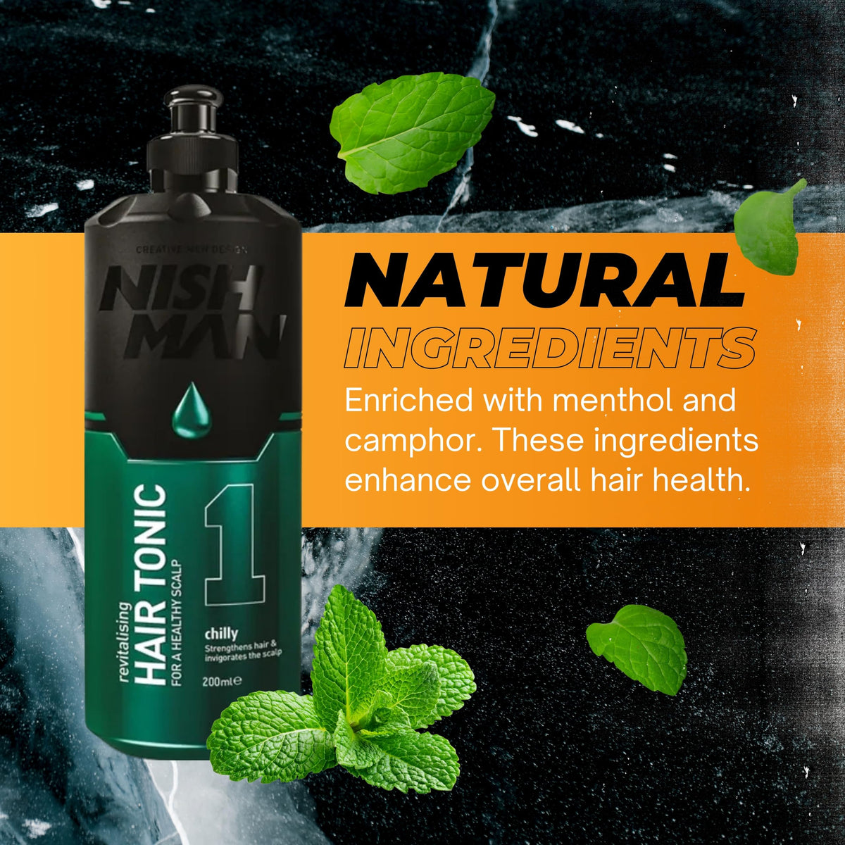 nishman NISHMAN Revitalising Hair Tonic for Healthy Scalp 400ml - Strengthens & Nourishes, Promotes Natural Growth, Adds Shine, Stimulates the Scalp - Ideal for All Hair Types