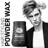 The Shave Factory Hair Styling Powder 20g Styling Powder Wax, BLACK