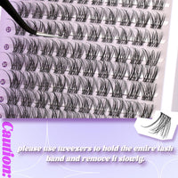 Himirell False Eyelashes DIY Clusters Lashes Individuals Wispy Wet Look Fluffy Cat Eye Fake Eyelashes Faux Mink Lashes 5 Pairs Multipack