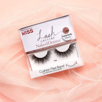 KISS Lash Couture Naked Drama Collection 1 Pair of False Lashes, Tulle, Full and Fluffy Faux Mink Fake Eyelashes with Cushion Flexi Band includes Lash Glue