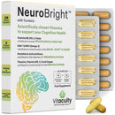 Vitacuity NeuroBright with Turmeric – Brain Supplement : Strong Omega-3 Softgel + High Dose B-Complex, C, D & E Multivitamin with Zinc and Copper All for Memory and Focus -56 caps