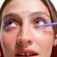 3INA MAKEUP - The Color Mascara 482 (Mini) - Purple Mascara w Vegetal Keratin - Volume and Lift Mascara - Travel Size Mascara