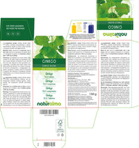 Ginkgo (Ginkgo biloba) Leaves NATURALMA | 150 g | 300 Tablets of 500 mg | Food Supplement | Natural and Vegan