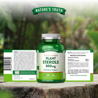 Plant Sterols High Strength 800mg | with Beta-Sitosterol | Vegan and Vegetarian | 60 Tablets | Nature's Truth