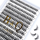 B&Qaugen Lash Clusters 30D-0.07D-9-15MIX B&Q Lash Individual Lashes 280 Clusters False Eyelash 20D 30D 40D Lash Clusters Extensions Individual Lashes Cluster DIY Eyelash Extensions at Home (30D-0.07D-9-15mix)