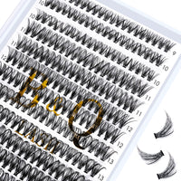 B&Qaugen Lash Clusters 30D-0.07D-9-15MIX B&Q Lash Individual Lashes 280 Clusters False Eyelash 20D 30D 40D Lash Clusters Extensions Individual Lashes Cluster DIY Eyelash Extensions at Home (30D-0.07D-9-15mix)