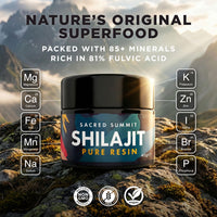 Sacred Summit® Authentic Shilajit Resin – 3 Months Supply, Pure, Vegan, Ethically Sourced, Rich in Fulvic & Humic Acid, Boosts Energy & Stamina