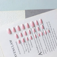 Ombre French False Nails Short Square, SXVME French Press on Nails Short Medium, Gradient Pink Fake Nails Short, Elegant Ombre Pink Nails Press on, Acrylic Stick on Nails for Women Daily Wear