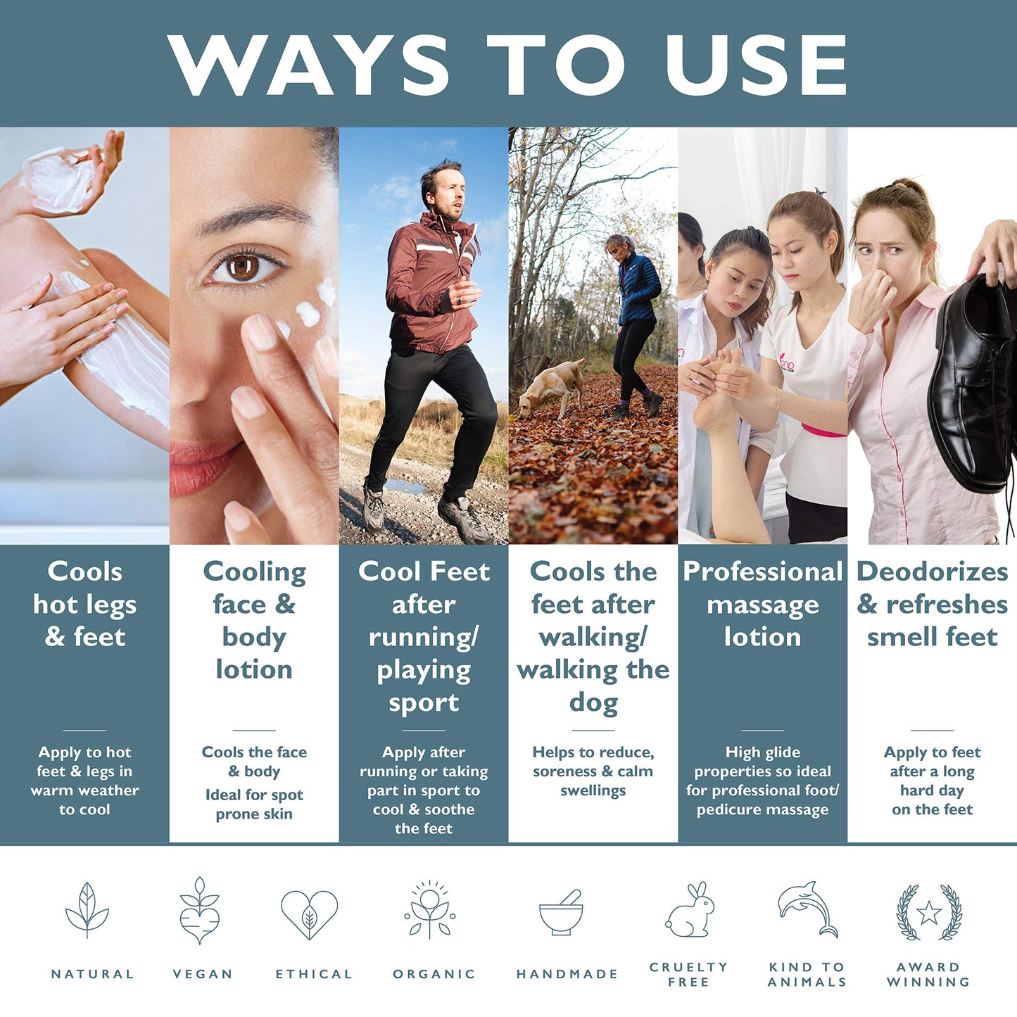 Organic Peppermint foot lotion soothing cooling foot cream organic aloe vera cooling refreshing peppermint oils foot cooling lotion for hot feet and smelly feet vegan paraben free