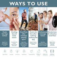 Organic Peppermint foot lotion soothing cooling foot cream organic aloe vera cooling refreshing peppermint oils foot cooling lotion for hot feet and smelly feet vegan paraben free