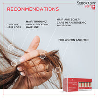 Seboradin Forte Hair Growth Serum Ampoules 14 x 5,5 ml Anti Hair Loss Serum Chronic Hair Loss and Thinning Treatment Natural Extracts and Vitamins Hair & Scalp Treatment Hair Care & Products
