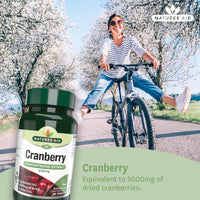 Natures Aid Cranberry 5000mg – High Strength Tablets – Supports Urinary Tract Health & Immune System – Antioxidant Protection – Vegan, Gluten Free – 90 Tablets – Food Supplement