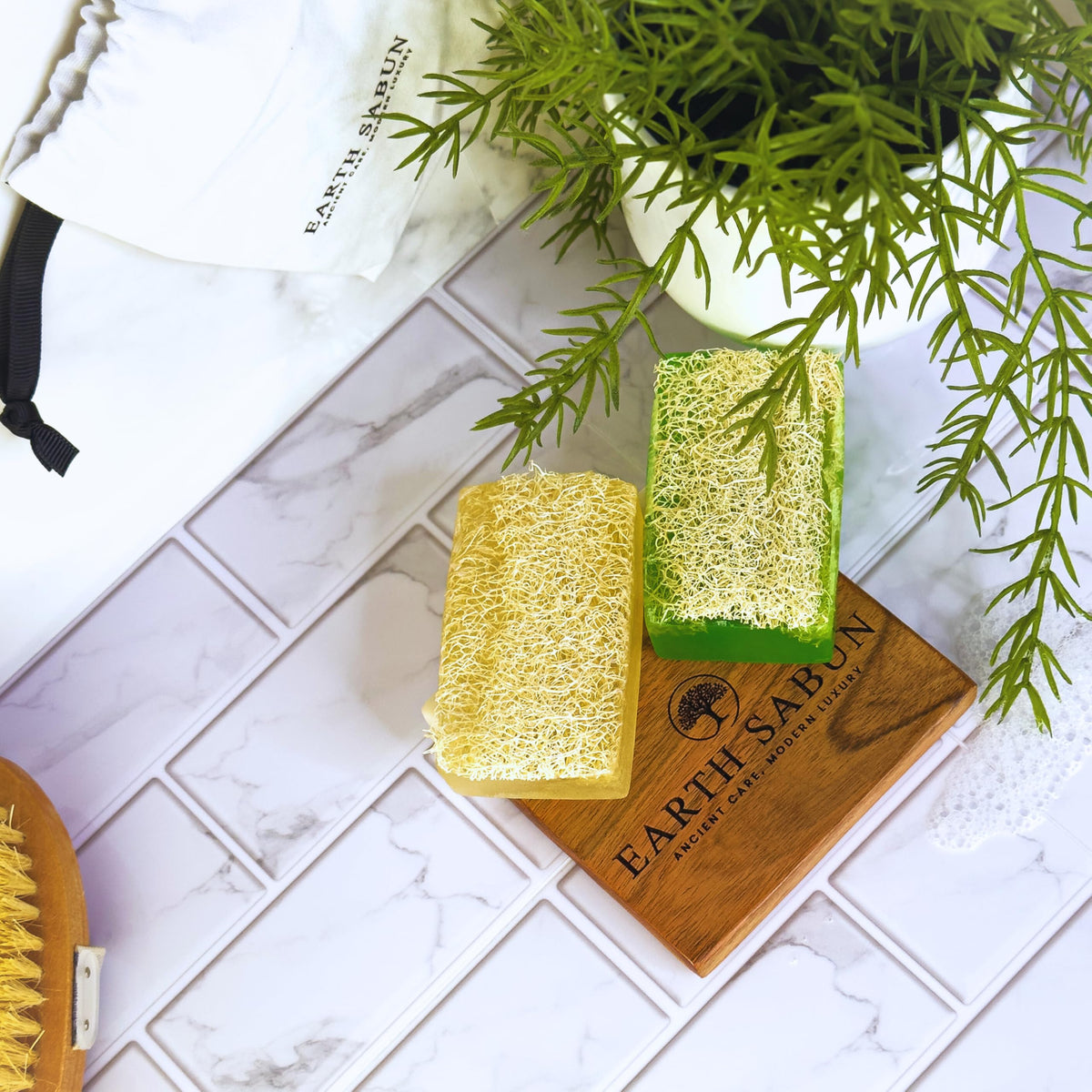 Earth Sabun Daphne Olive Oil Soap Bar – 40% Laurel Oil, 100% Natural Handmade Turkish Laurel Soap – Cold-Pressed Vegan Cleanser for Face, Body & Hair – 90g