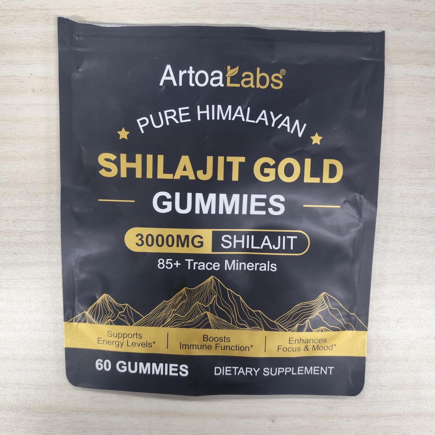 Shilajit Gummies for Men & Women, 60 Chewable Pure Himalayan Shilajit Gummies Gold Supplement - Rich in Ashwagandha, Fulvic Acid & 85+ Trace Minerals, Supports Energy & Immunity, Vegan