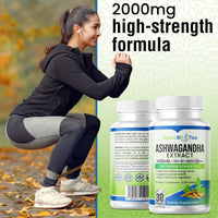 SigmaBiotics Ashwagandha Extract Tablets - Premium Strength Formula - Supports Energy, Overall Health, and Hormone Regulation - Vegan and Gluten Free - 30 Tablets