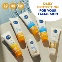 Nivea Sun NIVEA SUN Triple Protect Light Sun Fluid SPF50+ (40ml), Face Sun Cream SPF50 with Hyaluron, Protects Against UV, Blue Light and Pollution, Daily Face Sunscreen
