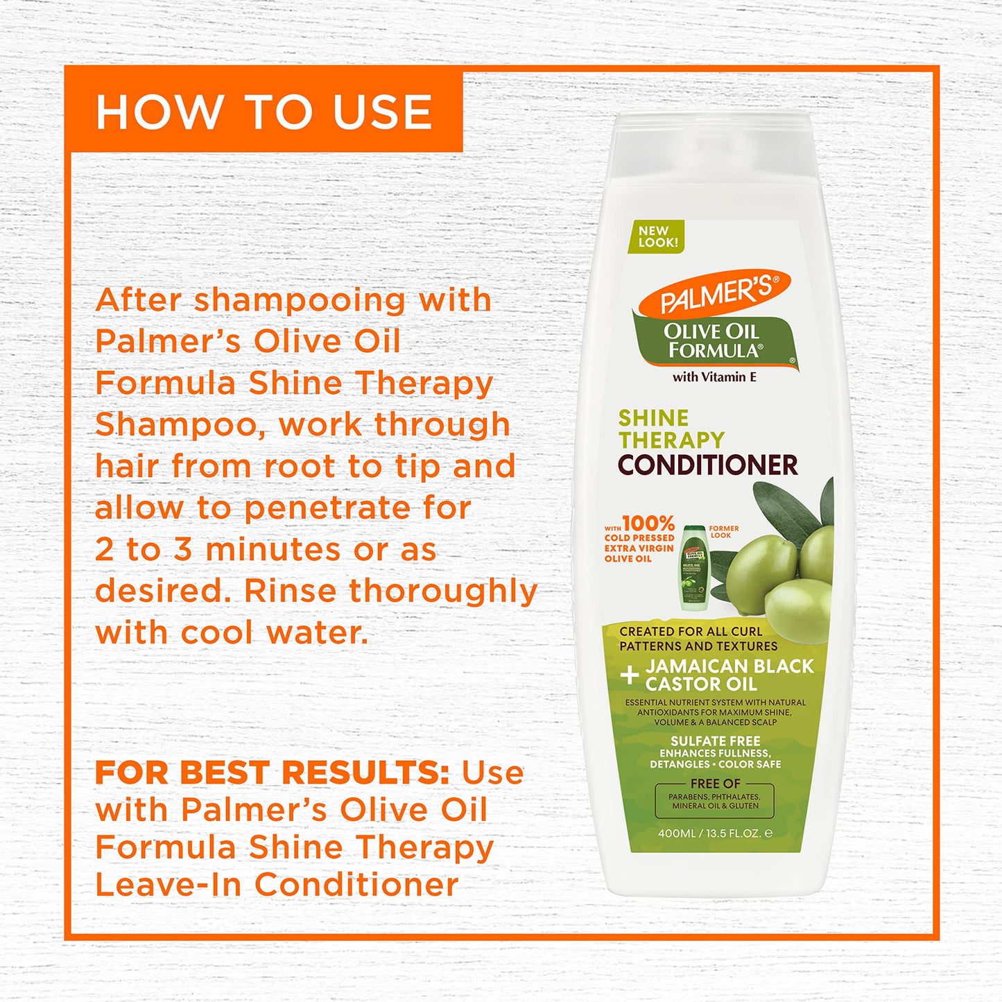 Palmer's Olive Oil Formula Shine Therapy Conditioner, 400ml