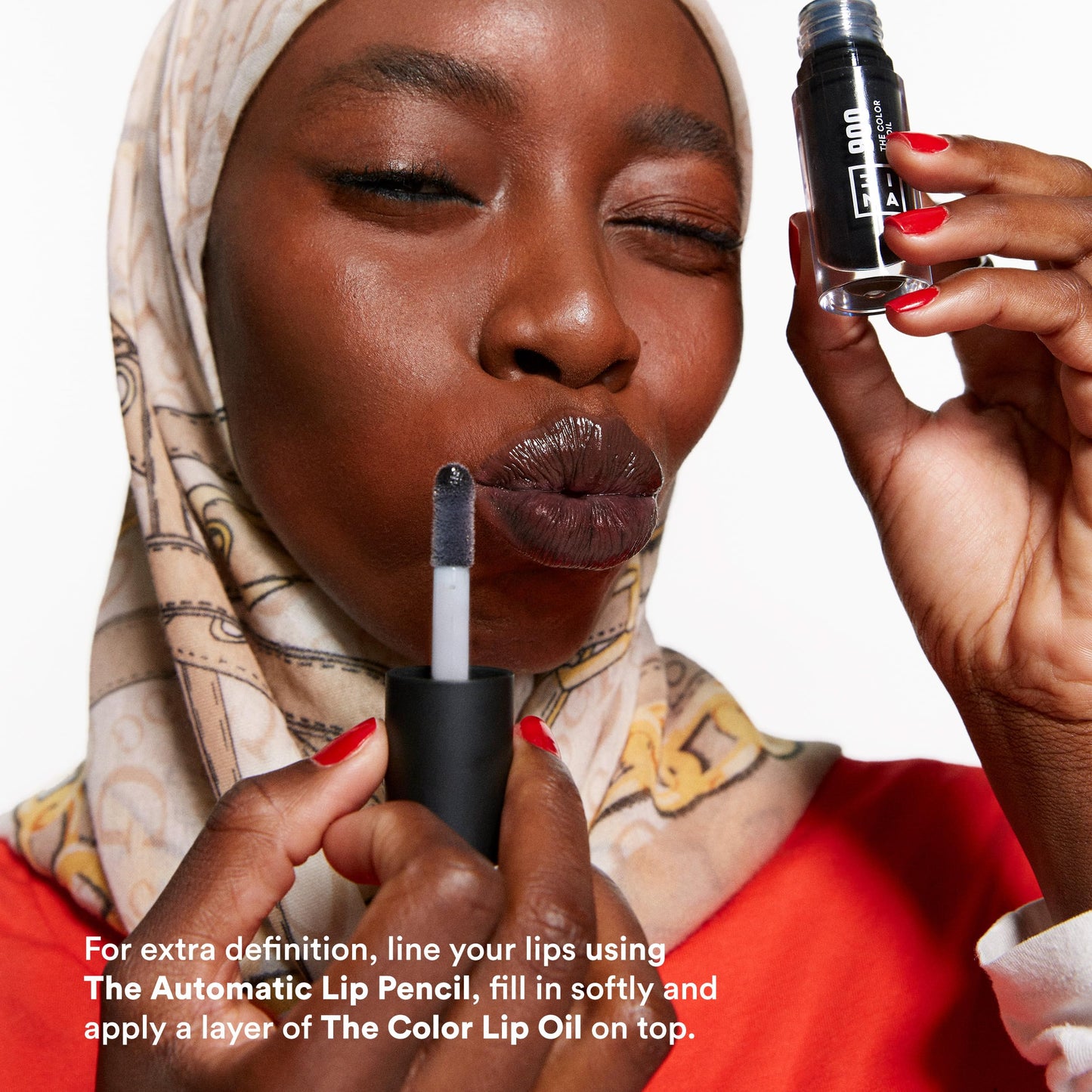 3INA MAKEUP - The Color Lip Oil 900 - Black Lip Gloss with 24h Hydration & Hyaluronic Acid - Lipstick & Lip Balm