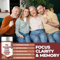 Izkan Mushroom Complex Gummies 3000mg - Lion Mane & 9 Brain Health Mushrooms Gummies with Ashwagandha Supplement Promotes Calm Focus Memory Mood Immunity & Energy - 60 Count (Halal, Gluten-Free, Vegan) (1)