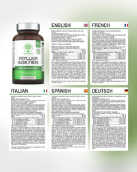 PharmaZen Psyllium Husk Capsules with Probiotics - Fibre Supplement Complex 1400mg - 60 Capsules - 6 Billion Probiotics 5 Strains