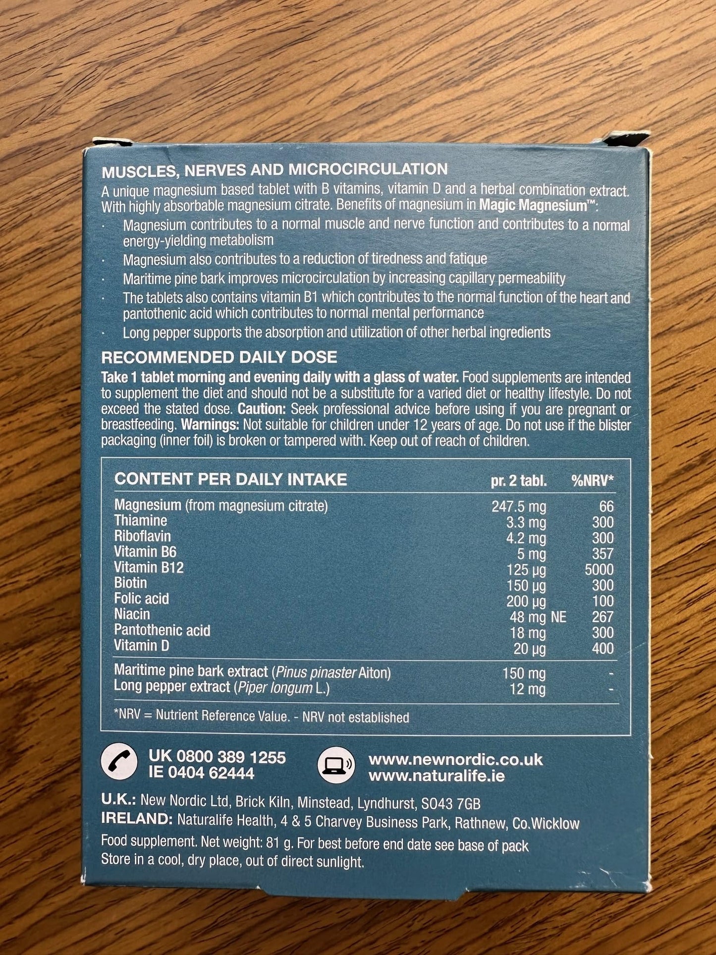 New Nordic Ltd New Nordic Magnesium Citrate | 750 mg Extra Strength | Muscle and Sleep Support for Women and Men | High Absorption with Vitamin B Complex and Vitamin D | 60 Tablets