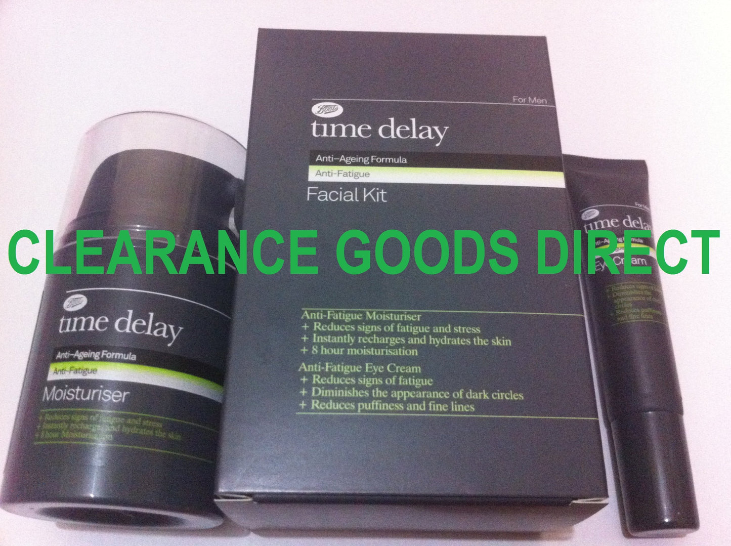 BOOTS TIME DELAY ANTI-AGEING FORMULA ANTI-FATIGUE FACIAL KIT EYE CREAM + MOISTURISER