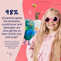 Childs Farm Tangle Taming Shampoo, Straight or Wavy Hair, Gentle and Tear Free, Strawberry and Mint, Kids, Baby, 250ml