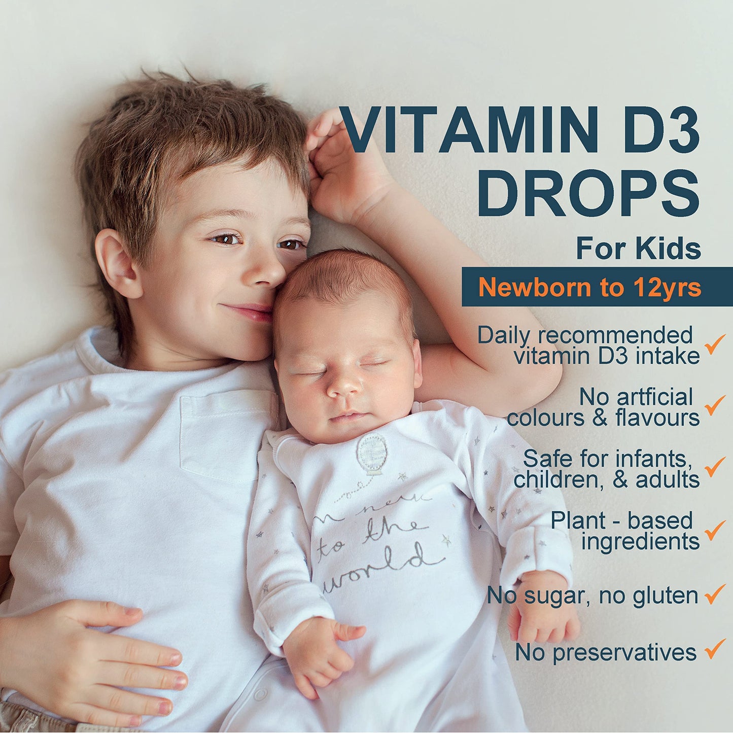 PROHEALTH Certified Preservative-Free Vegan Vitamin D3 Drops for Infants & Children - Sugar-Free, All-Natural, NHS Approved (4-Month Supply, 3-Pack)