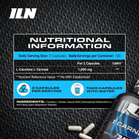 Iron Labs Nutrition L Carnitine Capsules – 1000mg L-Carnitine Tartrate per Serving for Men and Women – Vegan Friendly – 240 Capsules (4 Month Supply)