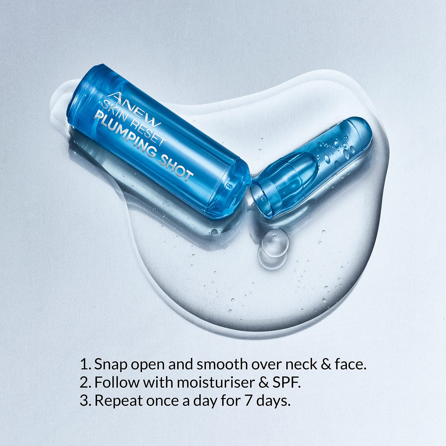 Avon Anew Skin Reset Plumping Shots, Formulated with Protinol™ Technology for Smoother, Plumper-Looking Skin, Pack of 7 x 1.3ml