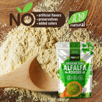 Organic Alfalfa Powder 250g Support Energy and Stress, Vegan Keto Green Superfood Supergreen Raw Natural Alfalfa Powder Juice Shots PROELITE