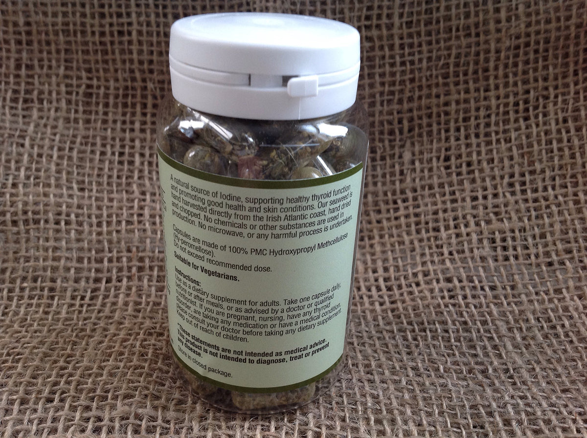 Emerald Isle Organic Irish Seaweed Kelp Seaweed Tablets 500 mg 90 Capsules Certified Organic Harvested in North Atlantic Coast of Ireland