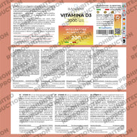 BANDINI Bandini® Vitamin D 2000 IU 200 Tablets (6 Month Supply) - High Dosage - 50 mcg of Cholecalciferol - Immune defenses, Bone, Tooth and Muscle Health - Calcium Metabolism - Pure Vitamin D3