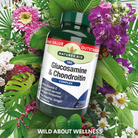 Natures Aid Glucosamine and Chondroitin Complex, with Vitamin C, Rosehip, Ginger and Turmeric, 180 Capsules