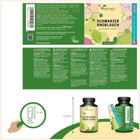Vegavero Black Garlic Capsules 22,500 mg | High Strength 15:1 Extract | Odourless & Fermented | Standardised SAC | NO Additives, Lab-Tested | 120 Capsules | Vegan